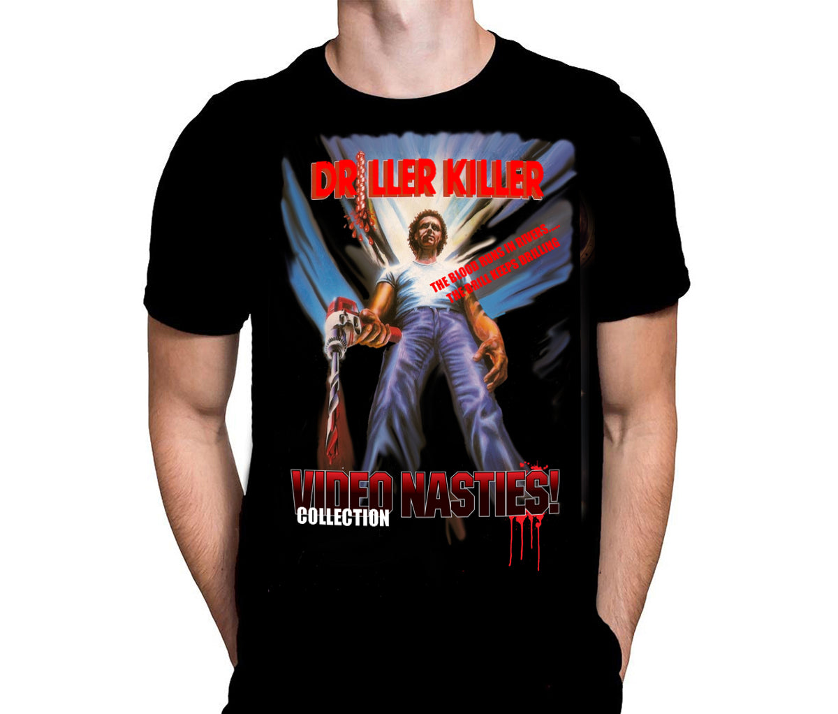 Driller Killer T Shirt | Video Nasty T Shirt | Banned Movie Merch