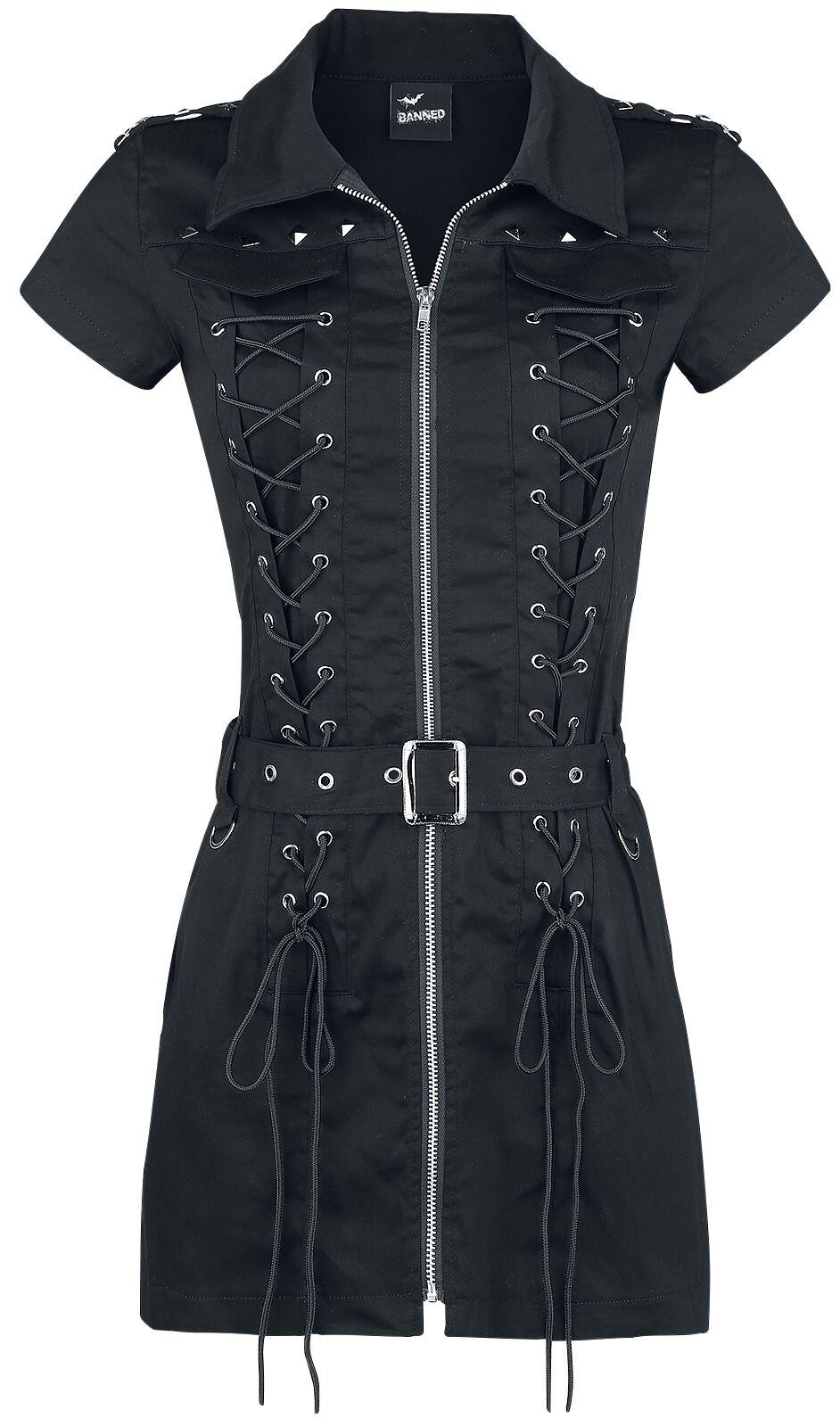 MOD - Womens Black Mini Dress Wild Star Hearts MOD - Womens Black Mini Dress Wild Star Hearts