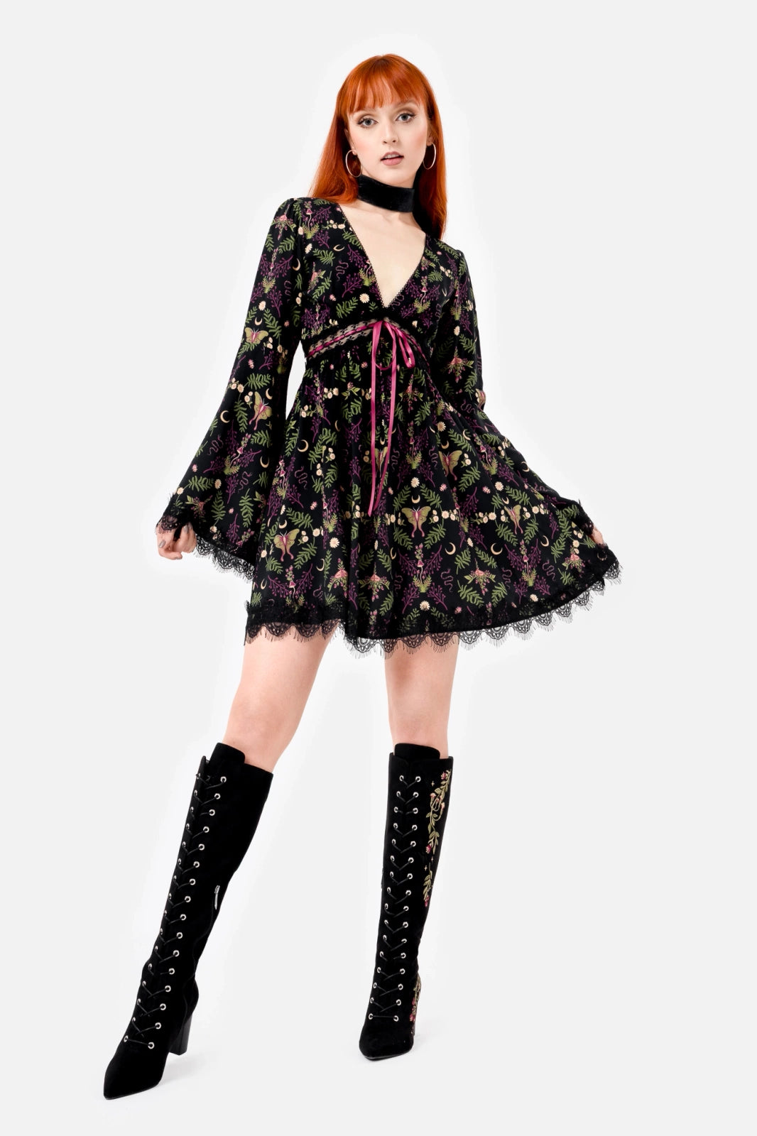 Restyle - Wilderwood - Gothic Flared Mini Dress