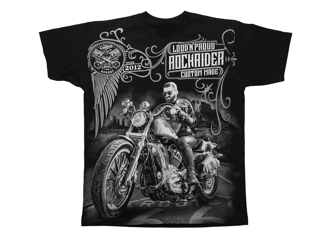Loud 'N' Proud Bikers - Mens T-Shirt - Wild Star Hearts 