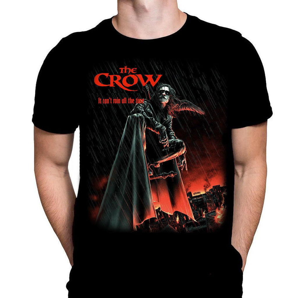 The Crow Rain - Classic Thriller Movie Poster Art - T-Shirt - Wild Star Hearts 