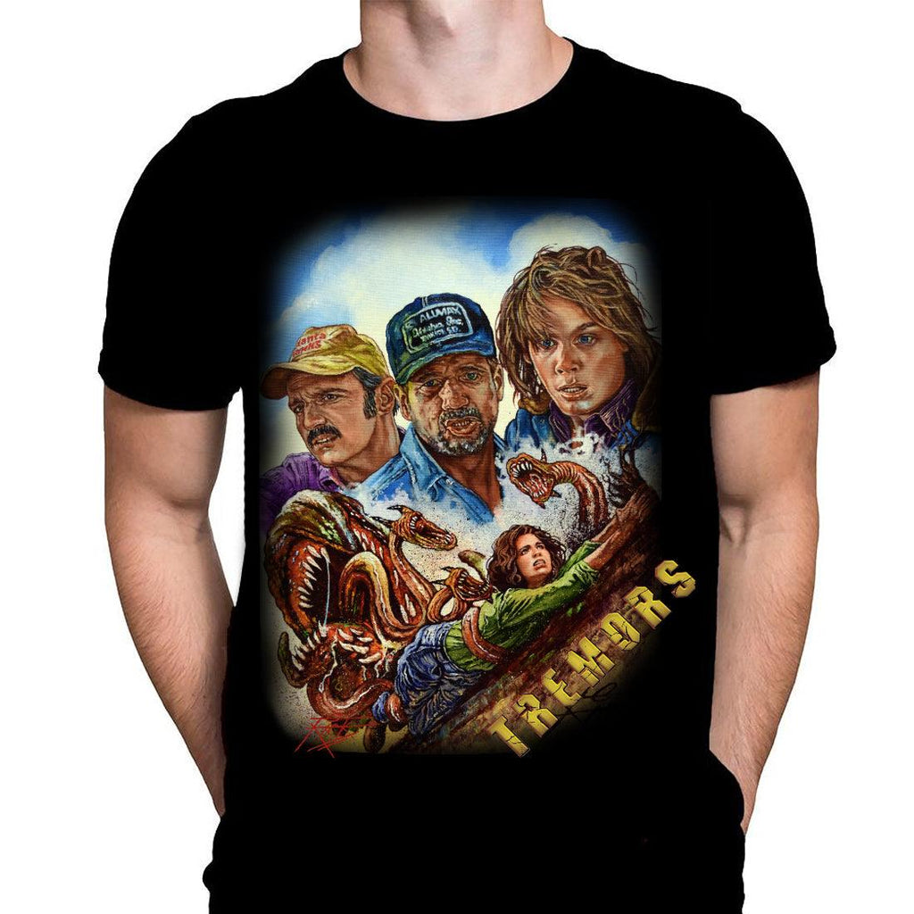 Tremors - Classic Horror Movie Art - T-Shirt by Rick Melton - Wild Star Hearts 
