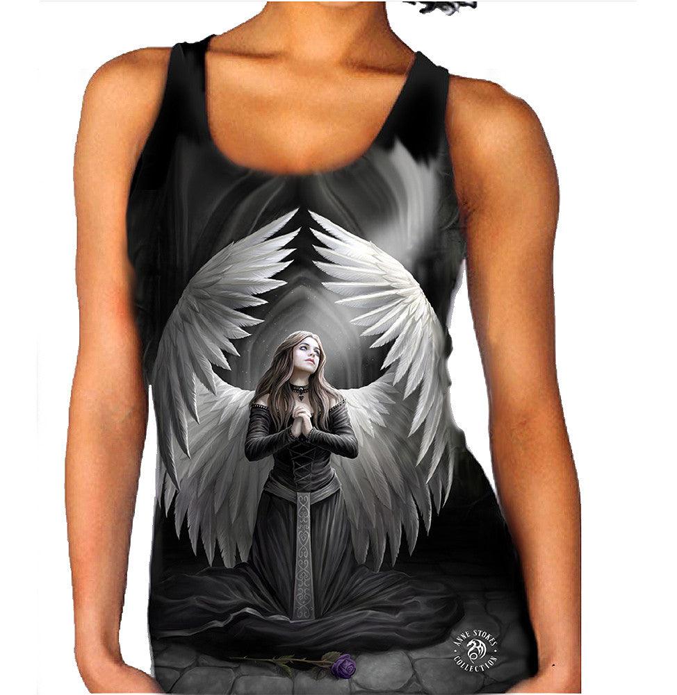 image of Front of Goth Top on Model