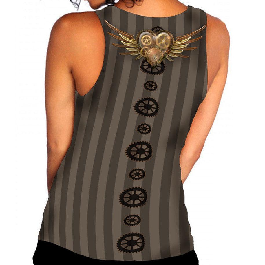 Image of Back of Goth Top on Model