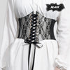 Black Rose and Lace Corset Belt