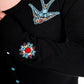 Banned Alternative - Blue Swallows - Black Knit Cardigan