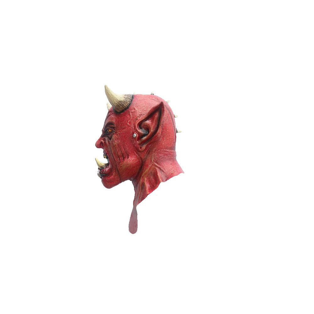 Devil Mask. Shop Halloween Devil Mask - Red Horned Demon - Latex Mask – Wild Star Hearts