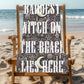 Gothic Beach Towel -  Baddest Witch - Polyester Gothic Towel