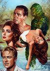 Rick Melton - Black Lagoon Montage - Classic Horror Art Print