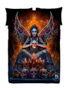 Anne Stokes - DOTD Skull Fairy - Twin Bedspread Top Cover / Throw / Fleece