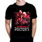 TV Show - The First Four Doctors - Sci-Fi Timetravel - Mens Black Gildan T-Shirt