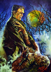 Rick Melton - Frankenstein Meets The Wolfman - Classic Horror - Art Print
