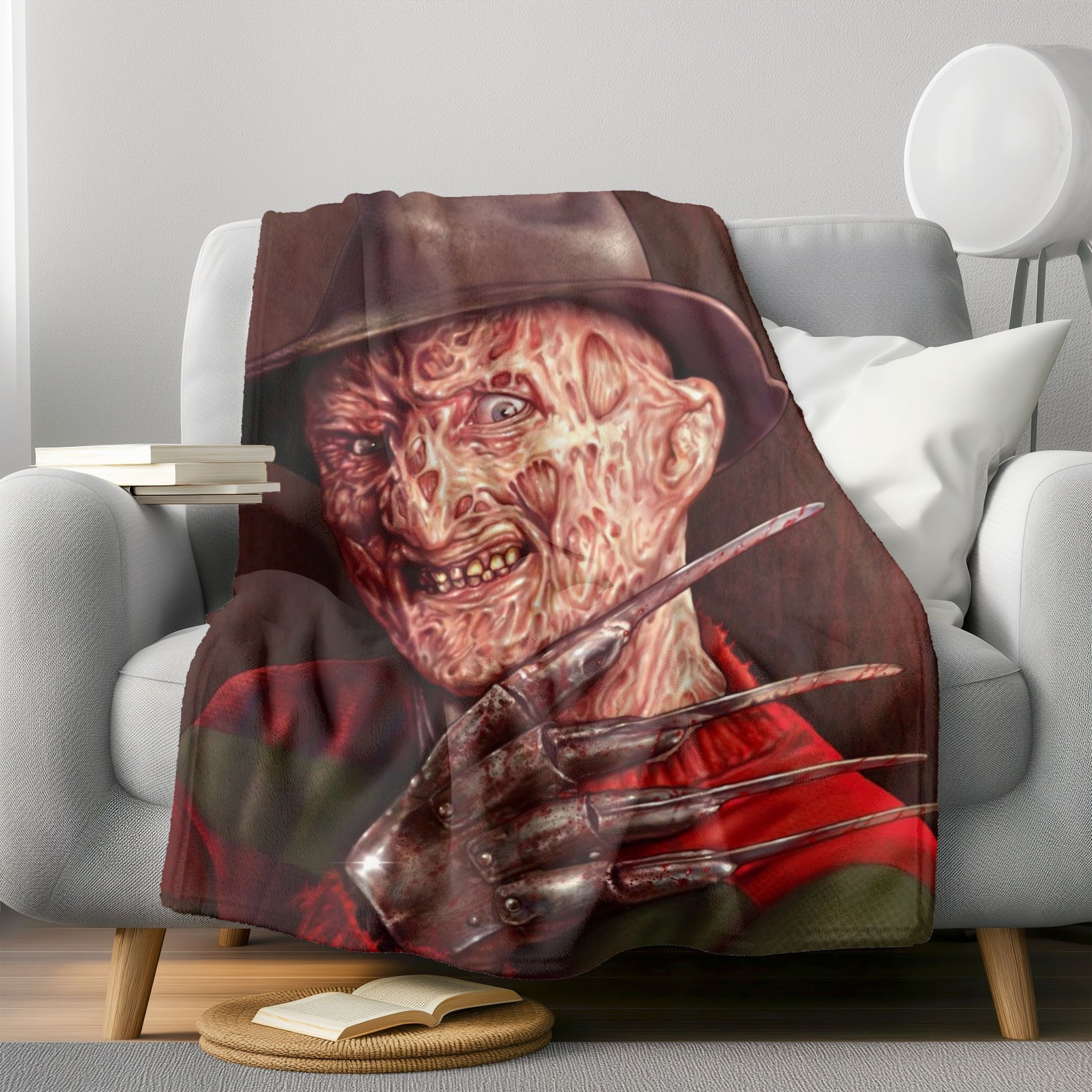 Horror Movie Blanket - Krueger Velveteen Fleece Blanket – Wild