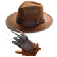 Freddy Krueger - Mask Hat and Glove Set - Halloween Costume - Cosplay - Horror