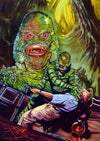 Rick Melton – Gill Man Attack – Sci-Fi-Kunstdruck