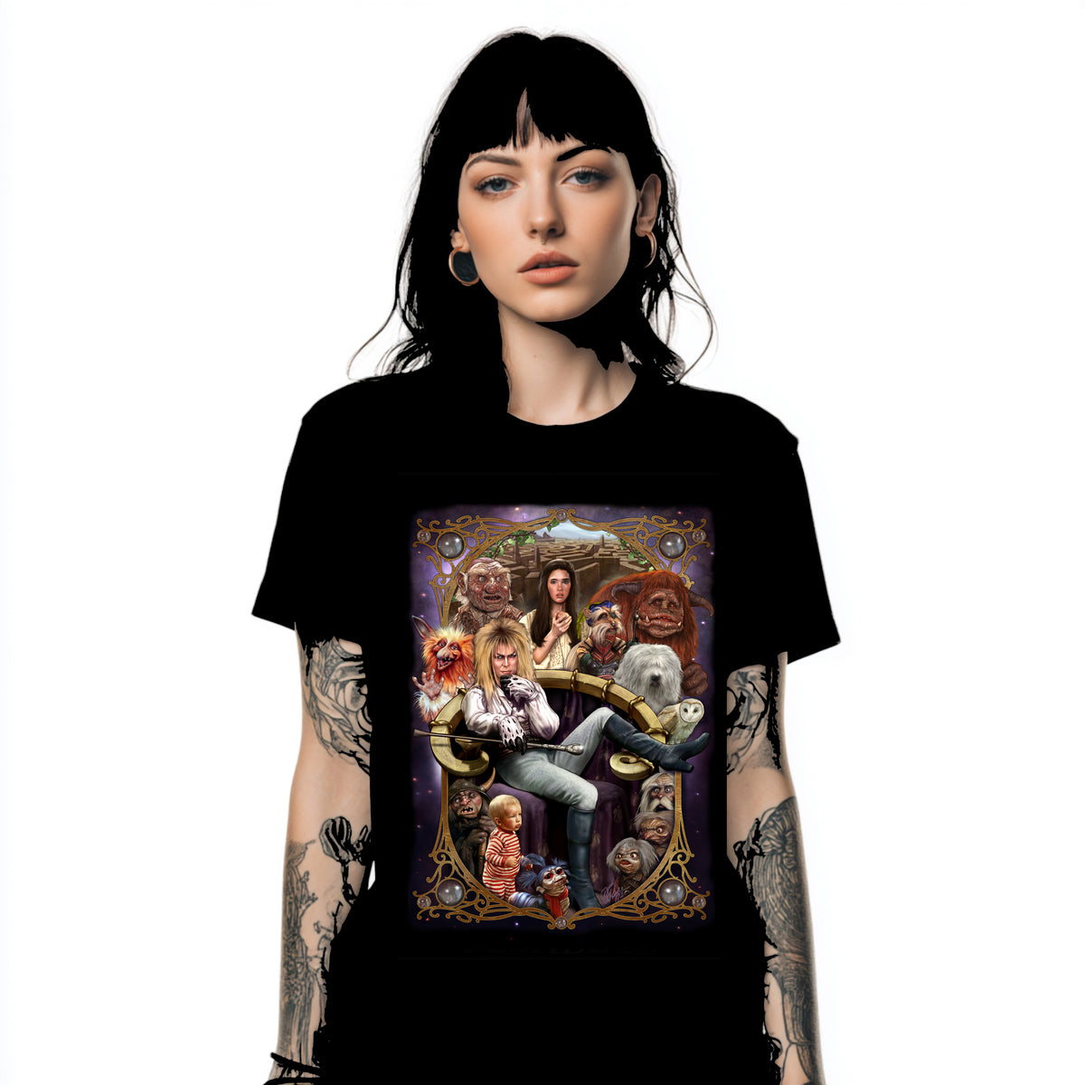 Labyrinth Bowie T-Shirt Jareth Goblin King T-Shirt 80s Fantasy Top ...