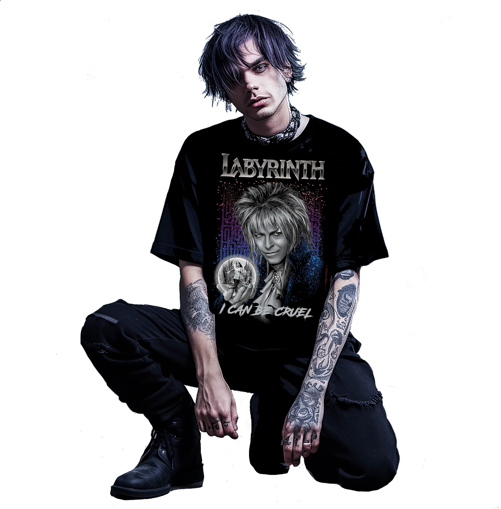 Wild Star Hearts - Labyrinth - Fantasy movie- T-Shirt |David Bowie