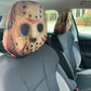 Horror Car Seat Headrest Covers set - Jason - Friday 13