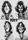 Sebastian Cast - KISS PORTRAITS - Musician Caricature - Art Print