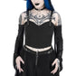Restyle - Midnight Veil - Long Sleeve Top, gothic fashion