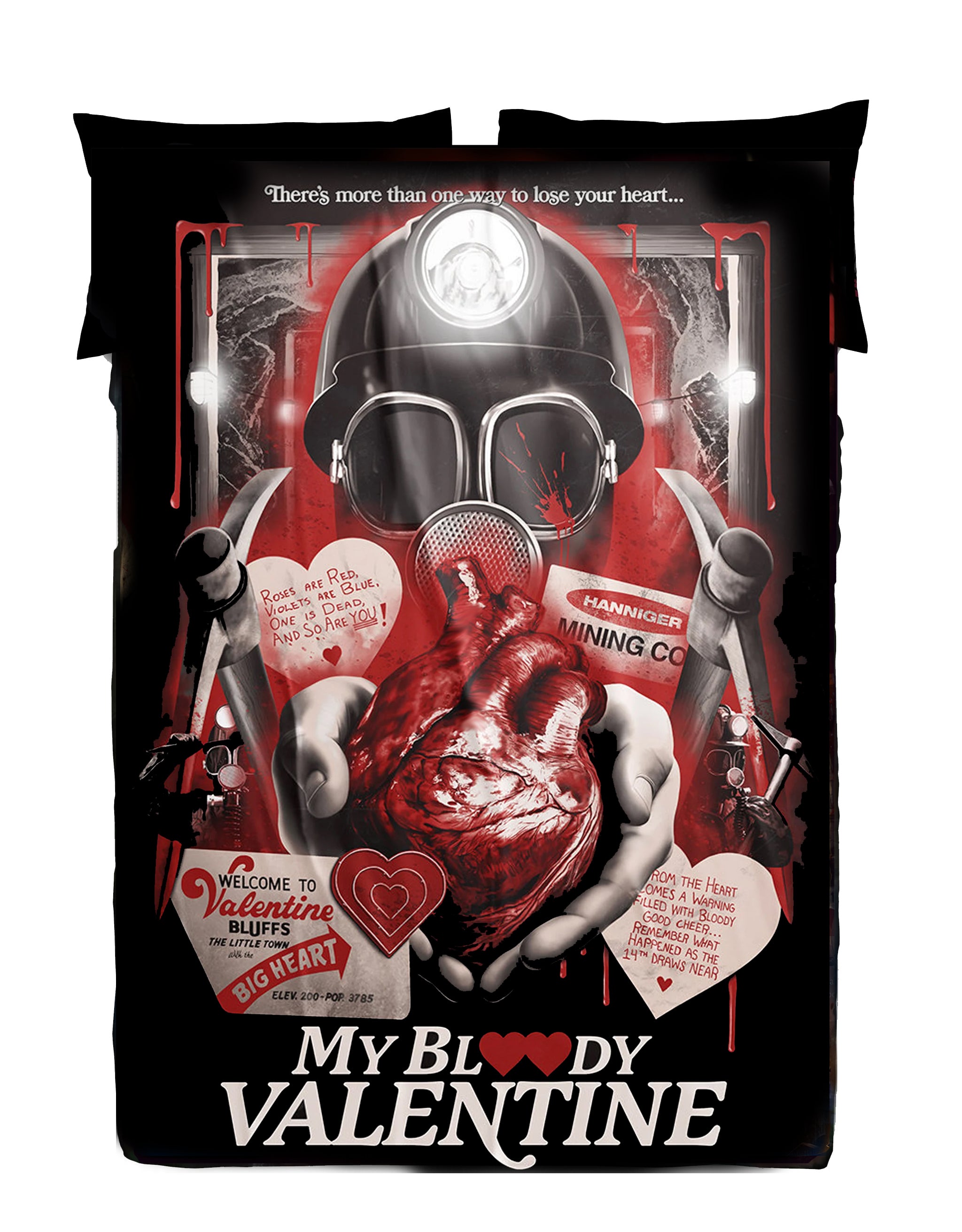 Horror Movie Blanket - Bloody Valentine Twin Fleece Blanket