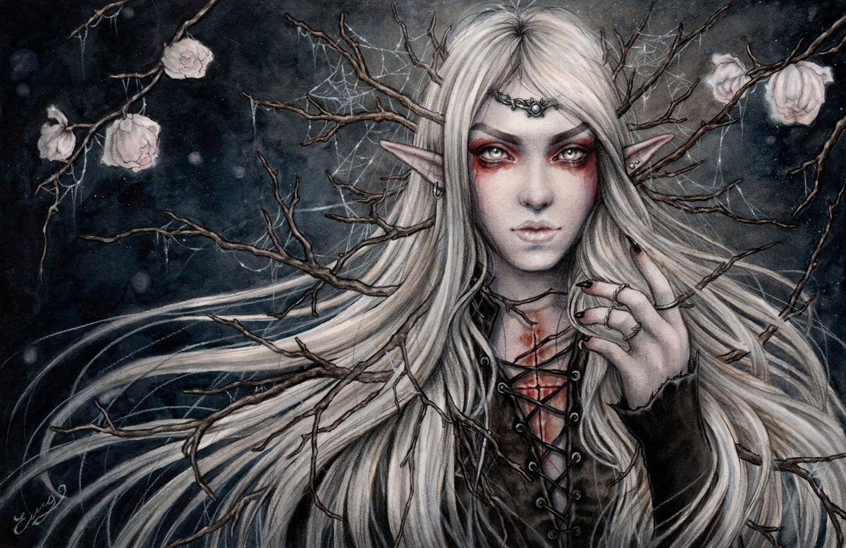 Goethic Elf Enys Guerrero Gothic Poster | Gothic Fantasy Poster | Gothic Art – Wild ...