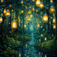 Gothic Tapestry - Moonlight Serenade - 8ft x 6ft Gothic Wall Art