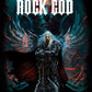Rock God Skull Guitar - Fantasy Heavy Rock Poster Art - T-Shirt