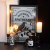 Gothic Decor - Old Raven Apothecary - Mirrored Glass Wall Art | Gothic Home Decor