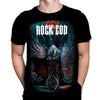 Rock God Skull Guitar - Fantasy Heavy Rock Poster Art - T-Shirt