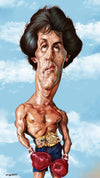 Sebastian Cast - SLY STALLONE - Film and TV Caricatures - Art Print