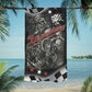Wild Star Hearts - Speedway Chequered Flag - Beach Towel