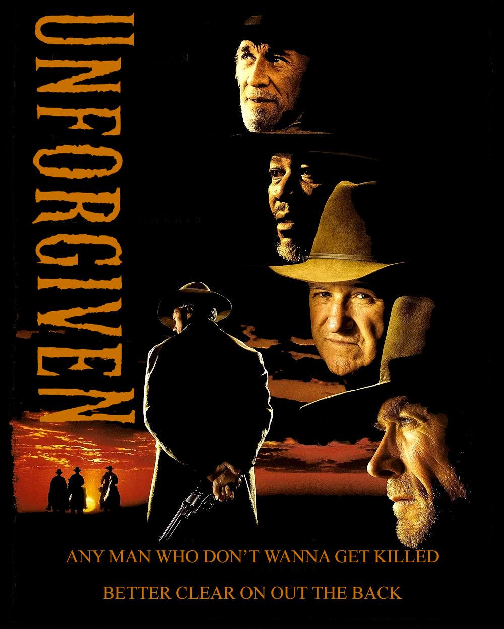 Unforgiven Plot UNFORGIVEN - Western Movie Fan T-Shirt - Mens Black Gildan T-Shirt - U ...