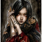 Enys Guerrero - Snake Girl - Gothic Art Poster