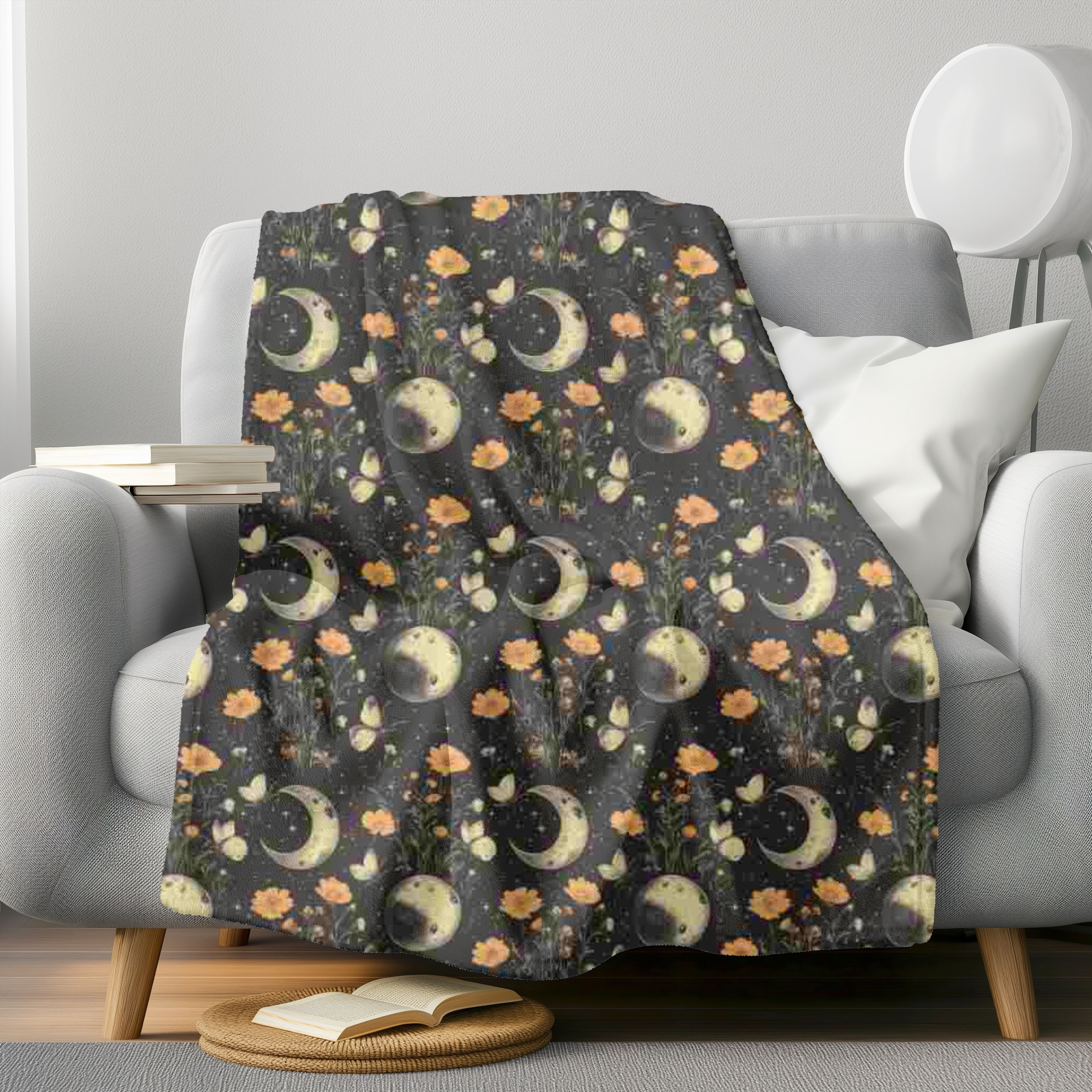 Gothic Fleece Blanket - Winter Solstice - Cottagecore Blanket