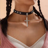 Choker – Pyramid Stud & Cross