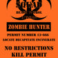 WSH - ZOMBIE HUNTER BEACH PATROL - Beach Towel