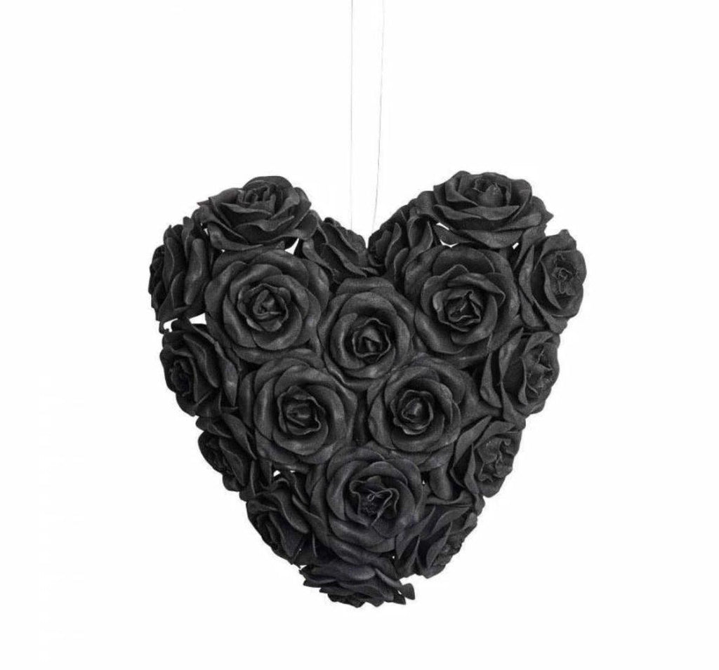Image of Black Rose Heart from the front