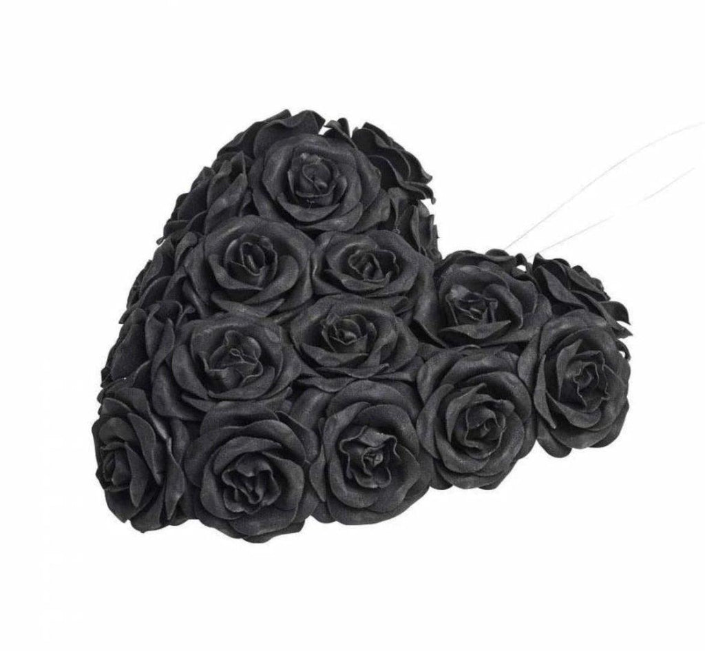 Image of Black Rose Heart from the Side