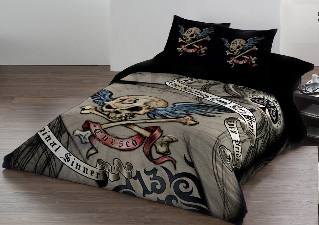 Image of Cursed Duvet Cover Set on a bed