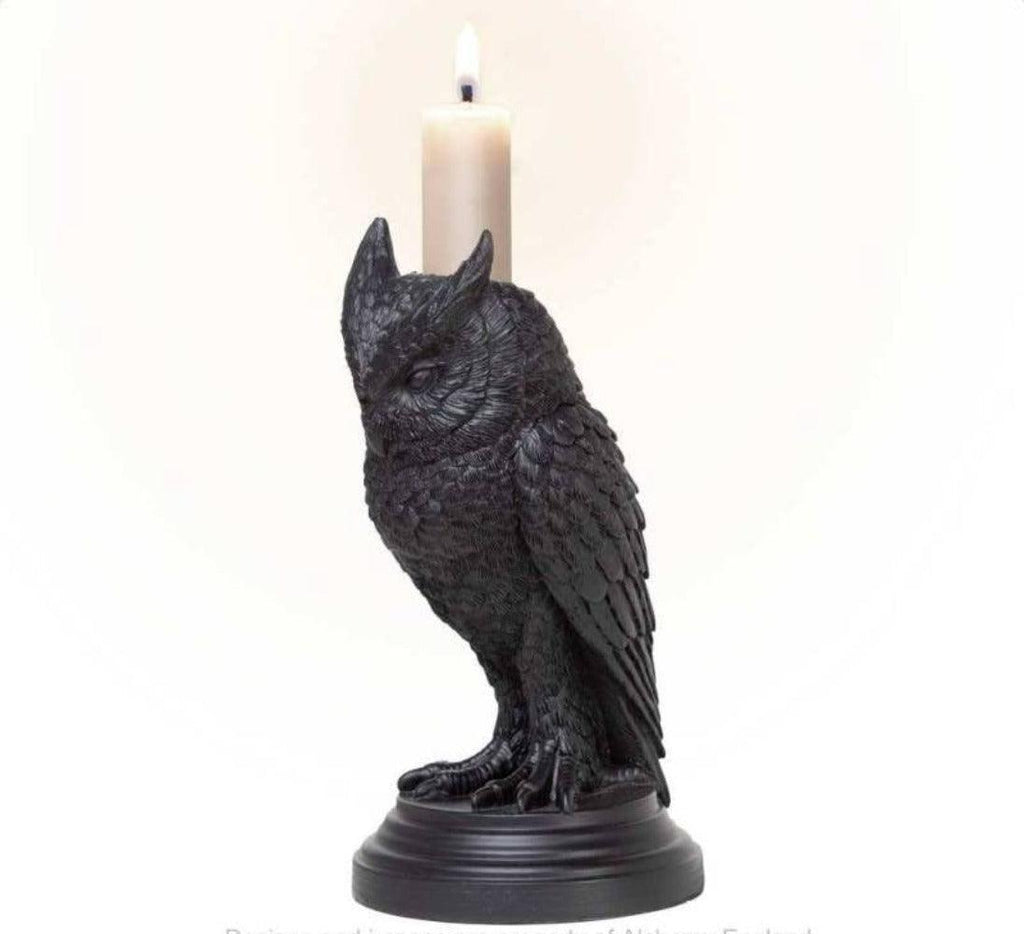 Alchemy - Owl of Astrontiel - Owl Gothic Candlestick - Wild Star Hearts 