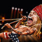 Sebastian Cast - AXEL ROSE - Muscian Caricature - Art Print