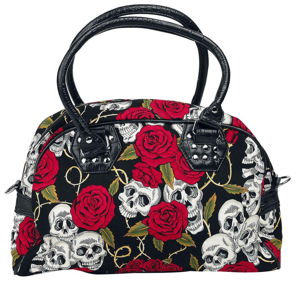 Banned Alt - Skull Rose - Hand / Shoulder Bag - Wild Star Hearts 