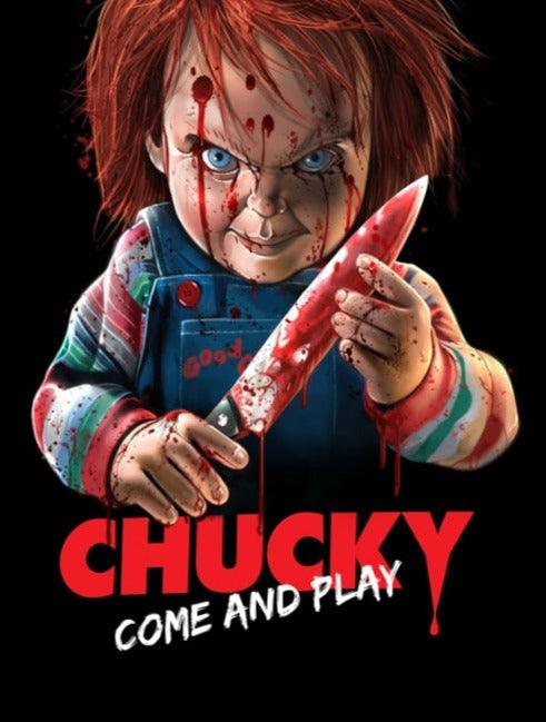Come and Play Chucky - Classic Horror Movie Art - T-Shirt - Wild Star Hearts 