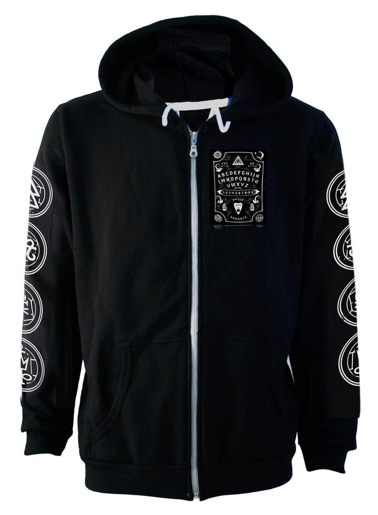 Darkside Clothing Mickey 666 Men's Hoodie Gothic Satanic Occult Black Hooded  Zip-Up Sweater at  Men's Clothing store