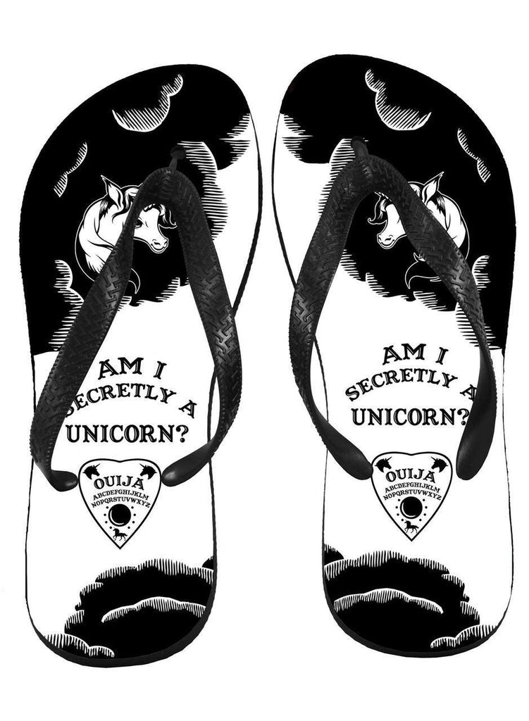 Printed image design on flip flops