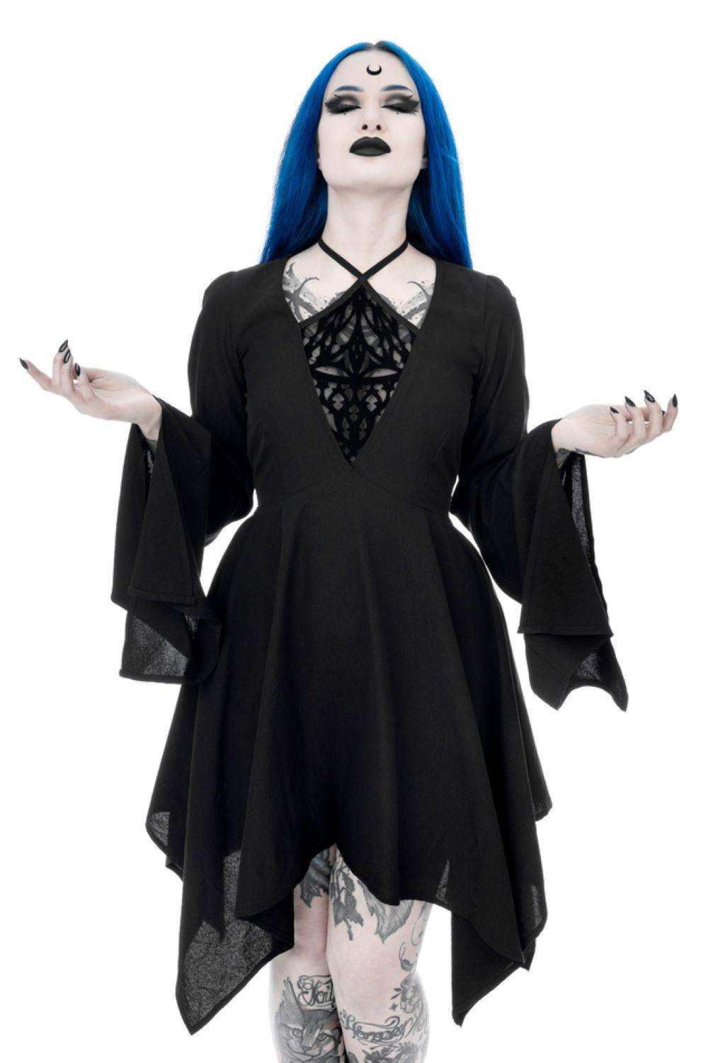 Restyle - Azael - Gothic Midi Dress / Gothic Clothing / Witch Fashion Wild Star Hearts Restyle - Azael - Gothic Midi Dress / Gothic Clothing / Witch Fashion Wild Star Hearts