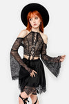 Restyle - Belladonna - Gothic Blouse Long-Sleeve Lace Top