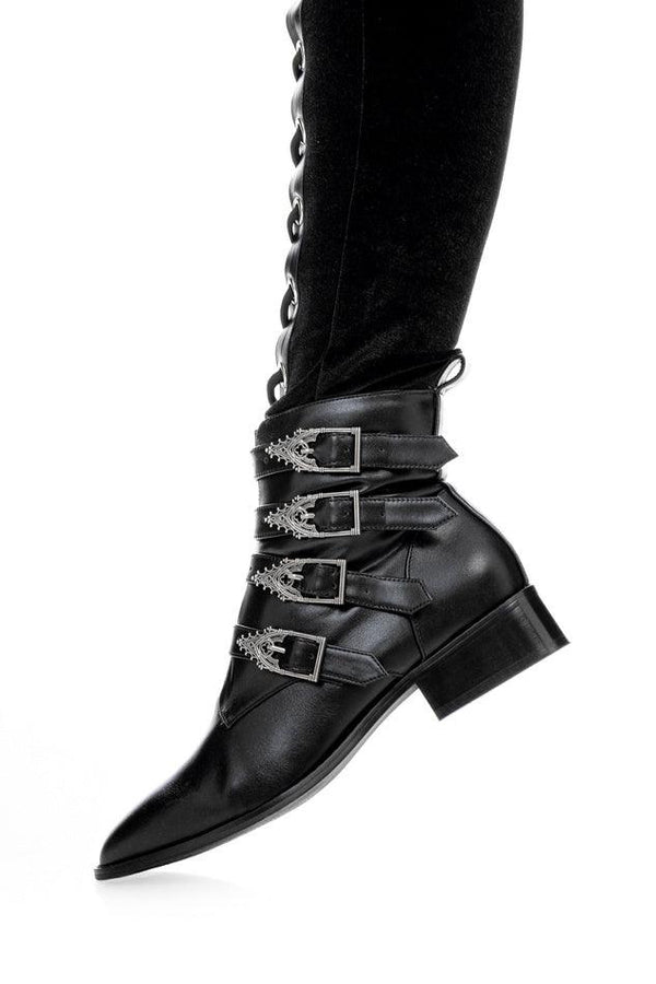 Restyle - Cathedralis - Buckle Winkle-Picker Classic Gothic Boots