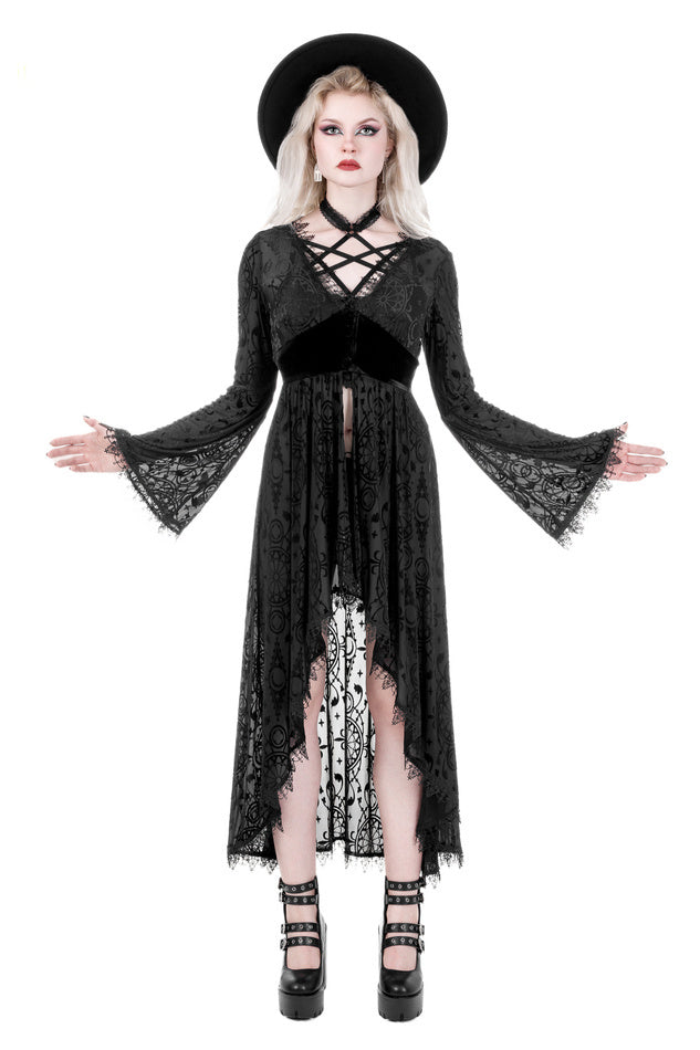 Goth Night Robe Restyle - Dark Altar - Goth Sheer Robe | Gothic Lingerie | Nightwear ...